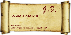 Gonda Dominik névjegykártya